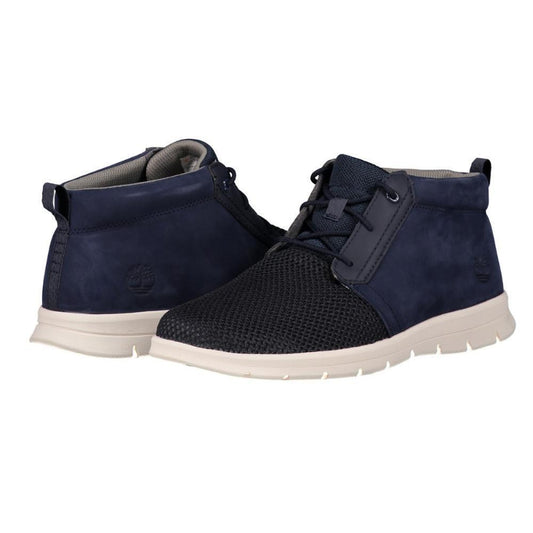 Timberland Mens Graydon Fabric & Leather Shoes Sneakers Casual - Mid Navy Nubuck / Mesh-0