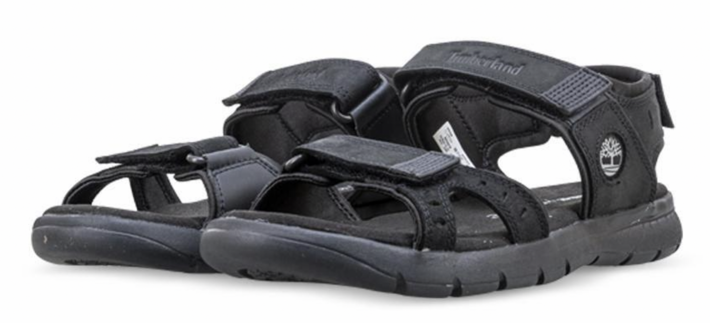 Timberland Mens Slip-On Leather Sandals Footwear - Black Nubuck-1