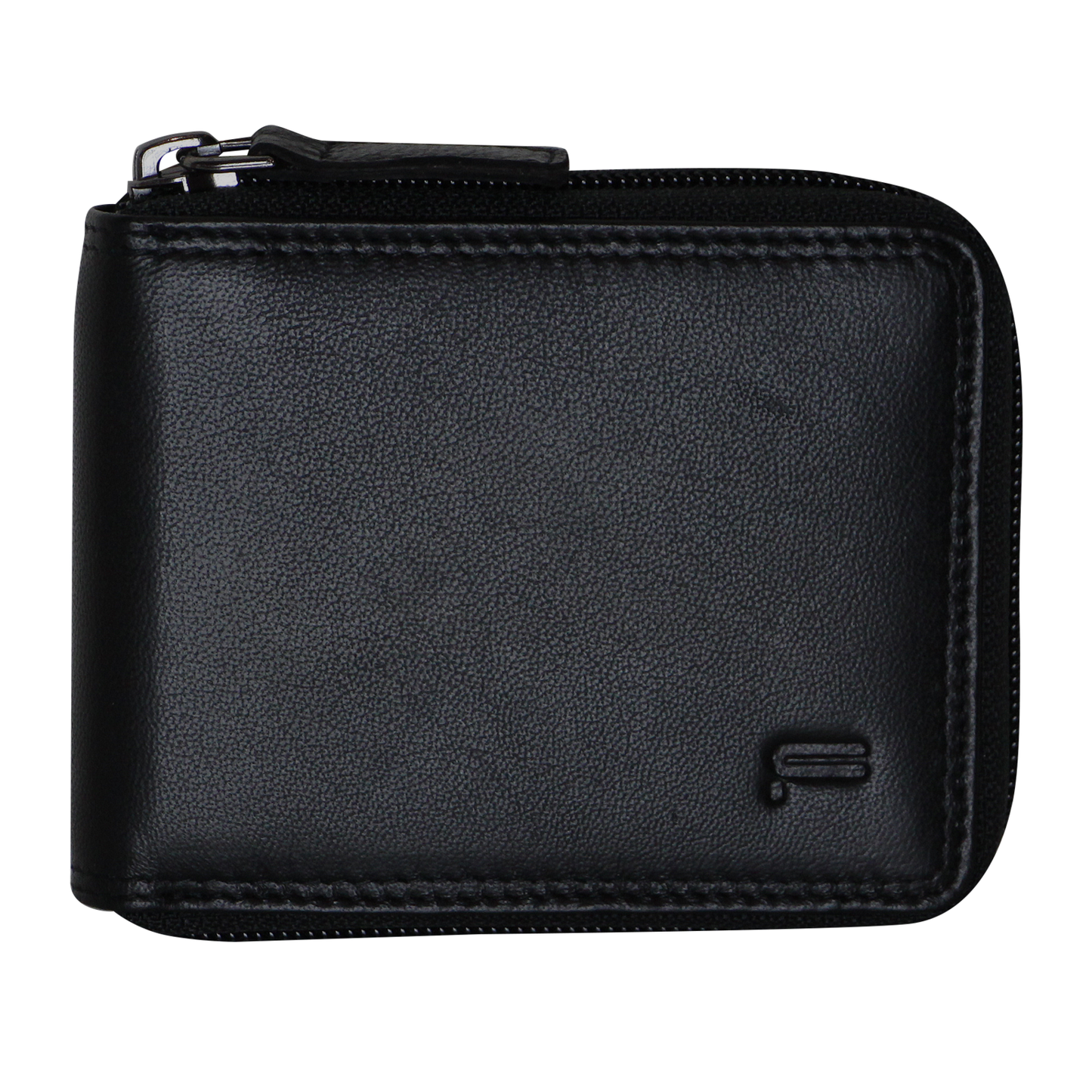 Futura Mens Zip Around Leather Wallet RFID Gift - Black-4