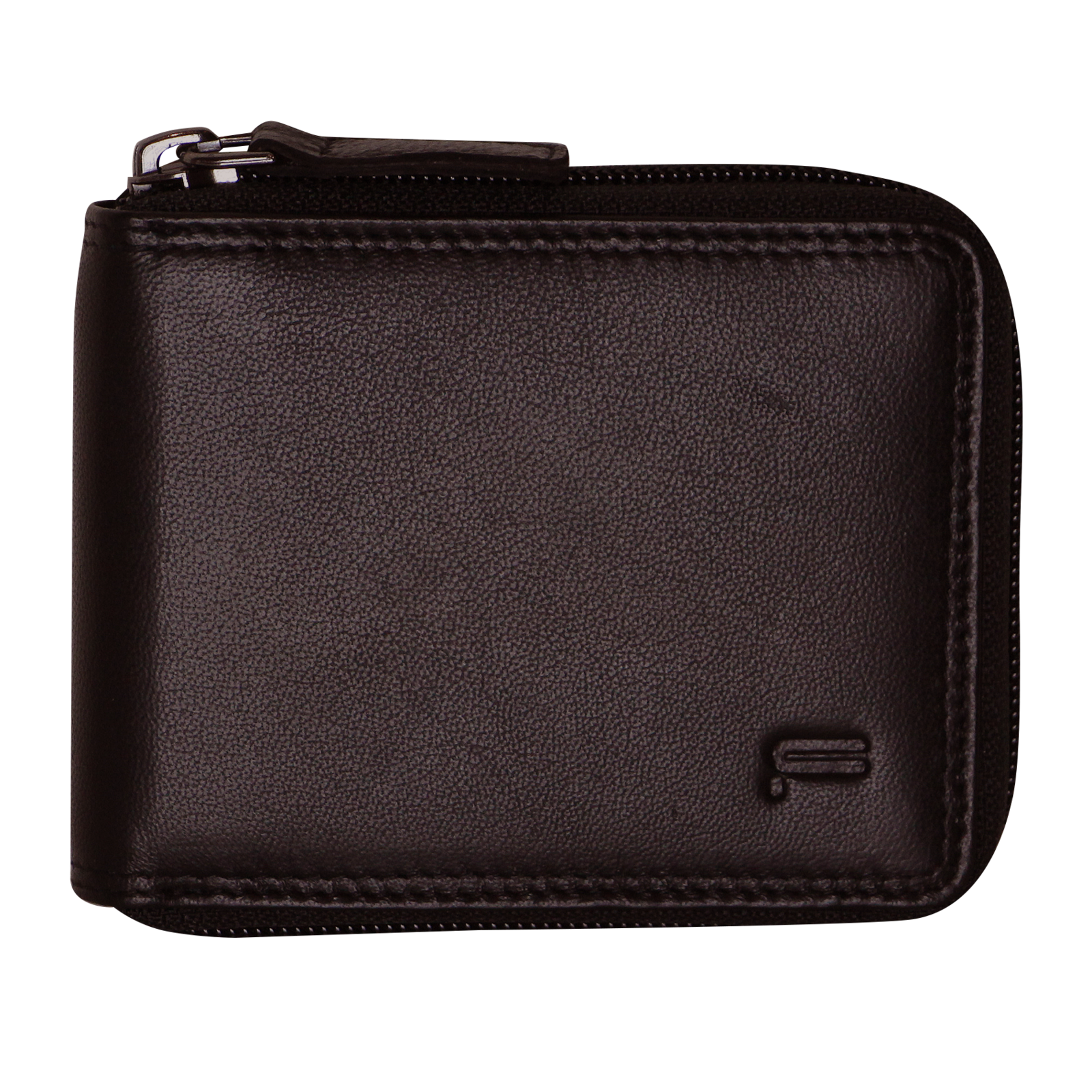 Futura Mens RFID Protected Genuine Leather Wallet Zip Around - Brown-2