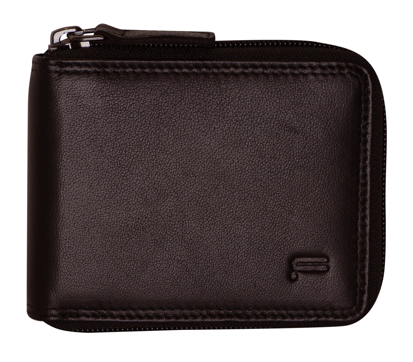 Futura Mens RFID Protected Genuine Leather Wallet Zip Around - Brown-3