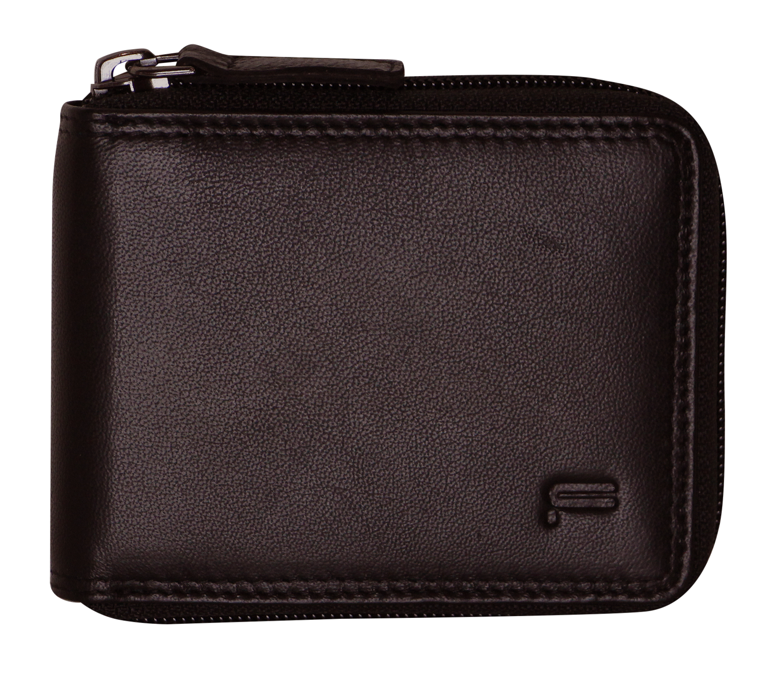 Futura Mens RFID Protected Genuine Leather Wallet Zip Around - Brown-3