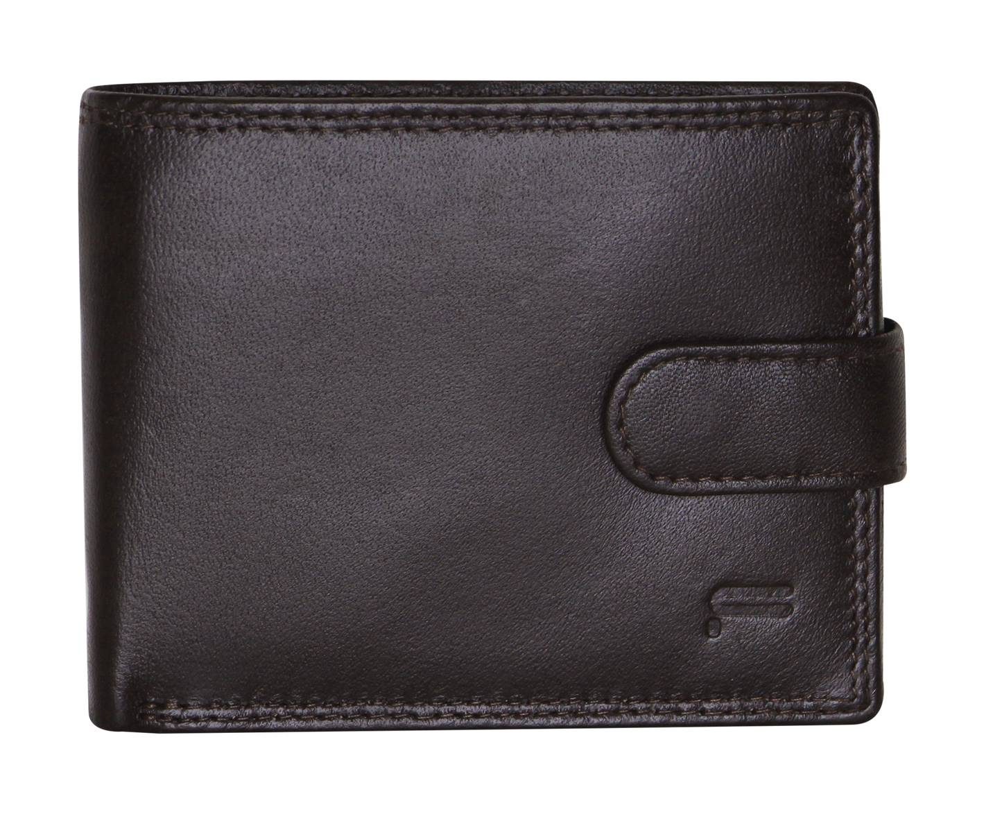 Futura Mens RFID Leather Coin Fold Over Wallet - Brown-0