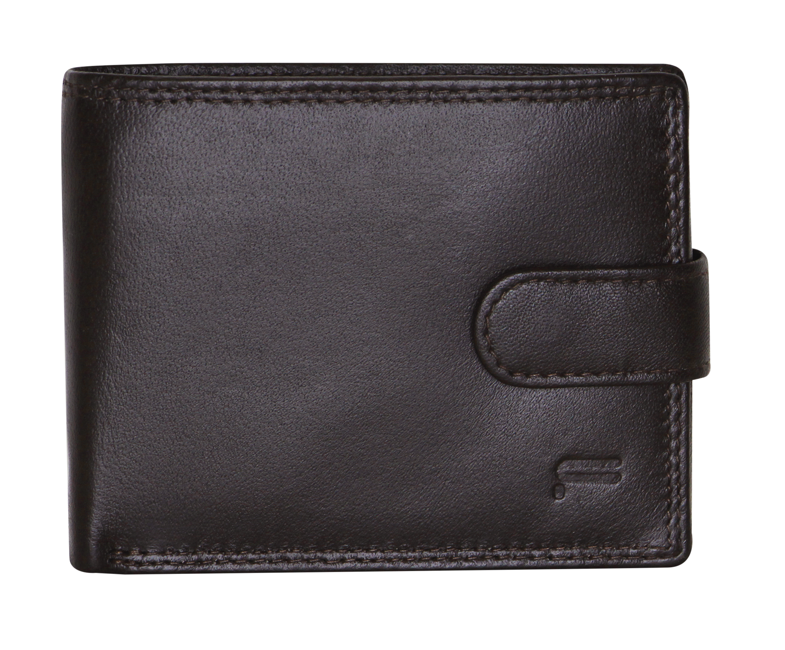 Futura Mens RFID Leather Coin Fold Over Wallet - Brown-0
