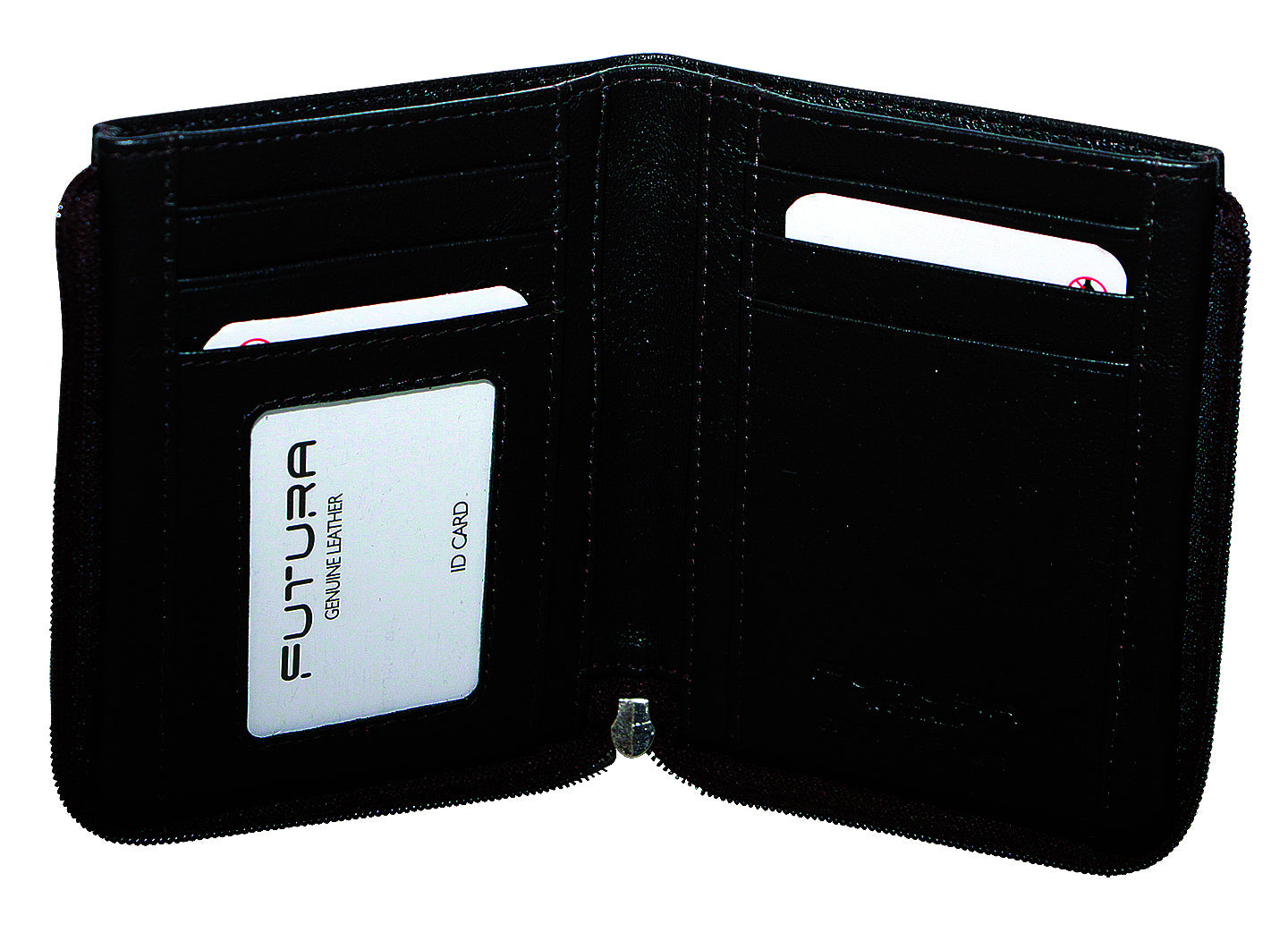 Futura RFID Leather Zip Around Wallet - Black-0