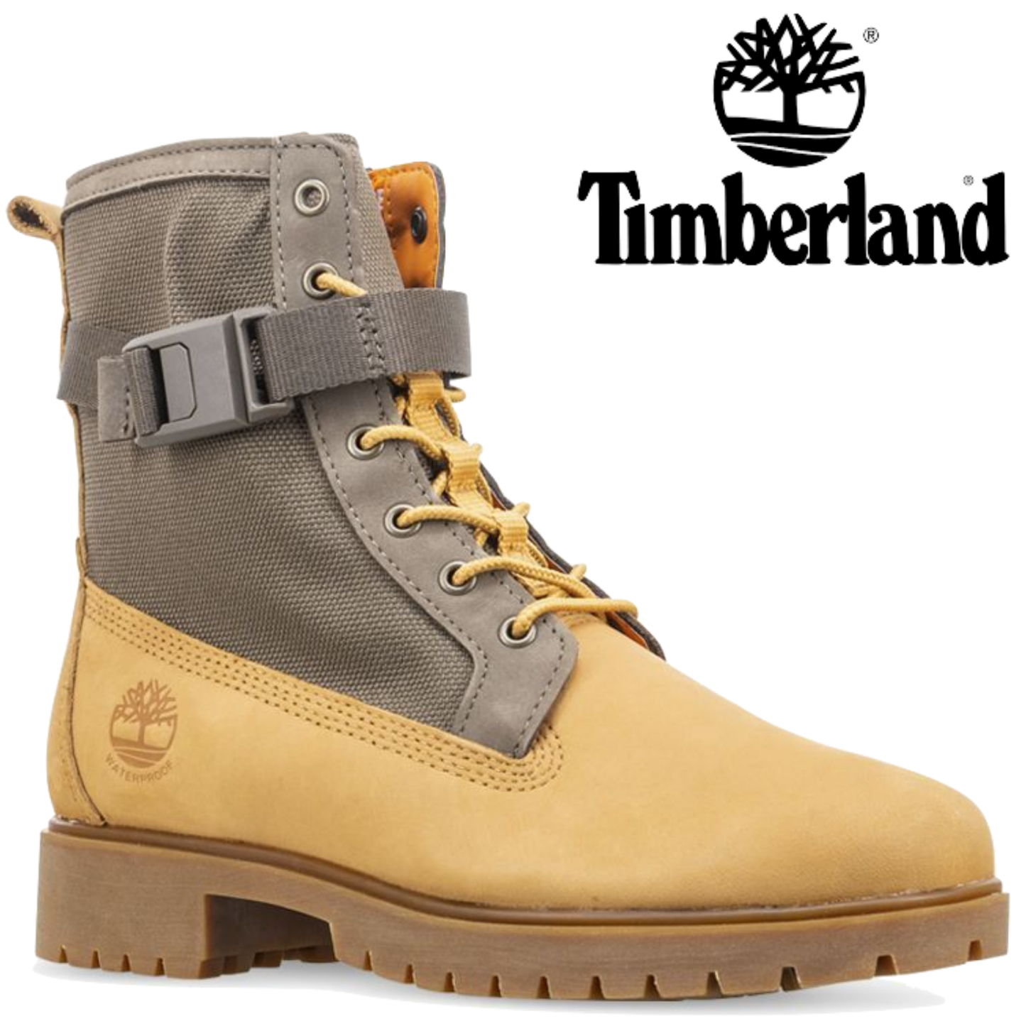 Timberland Womens Jayne Rebotle 100% Waterproof Boots Shoes Winter Wheat Nubuck-1