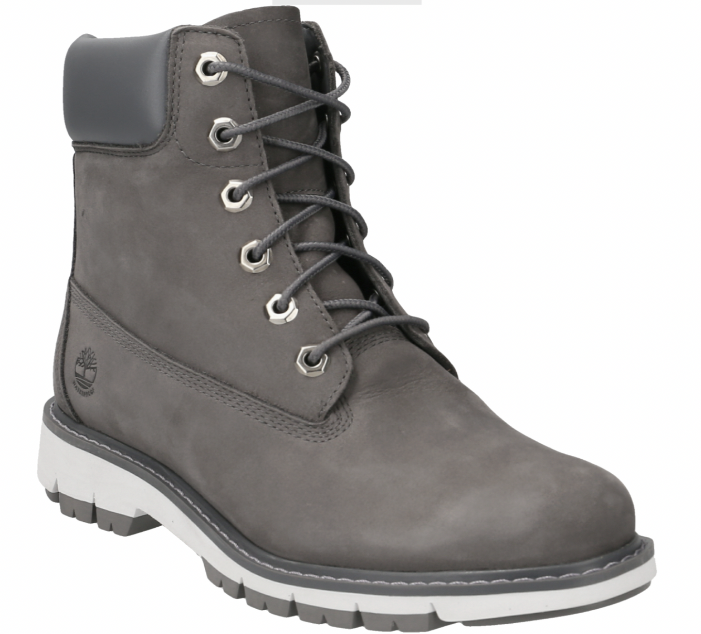 Timberland Womens Lucia Way 6 Inch Boot Leather Waterproof - Mid Grey Nubuck-3