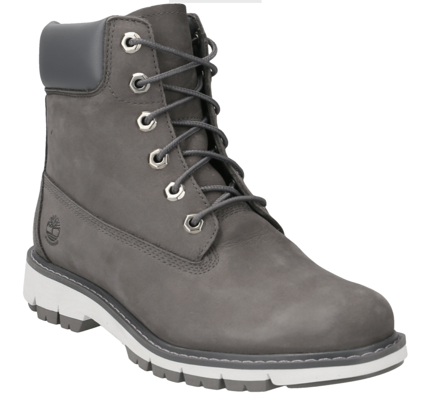Timberland Womens Lucia Way 6 Inch Boot Leather Waterproof - Mid Grey Nubuck-3