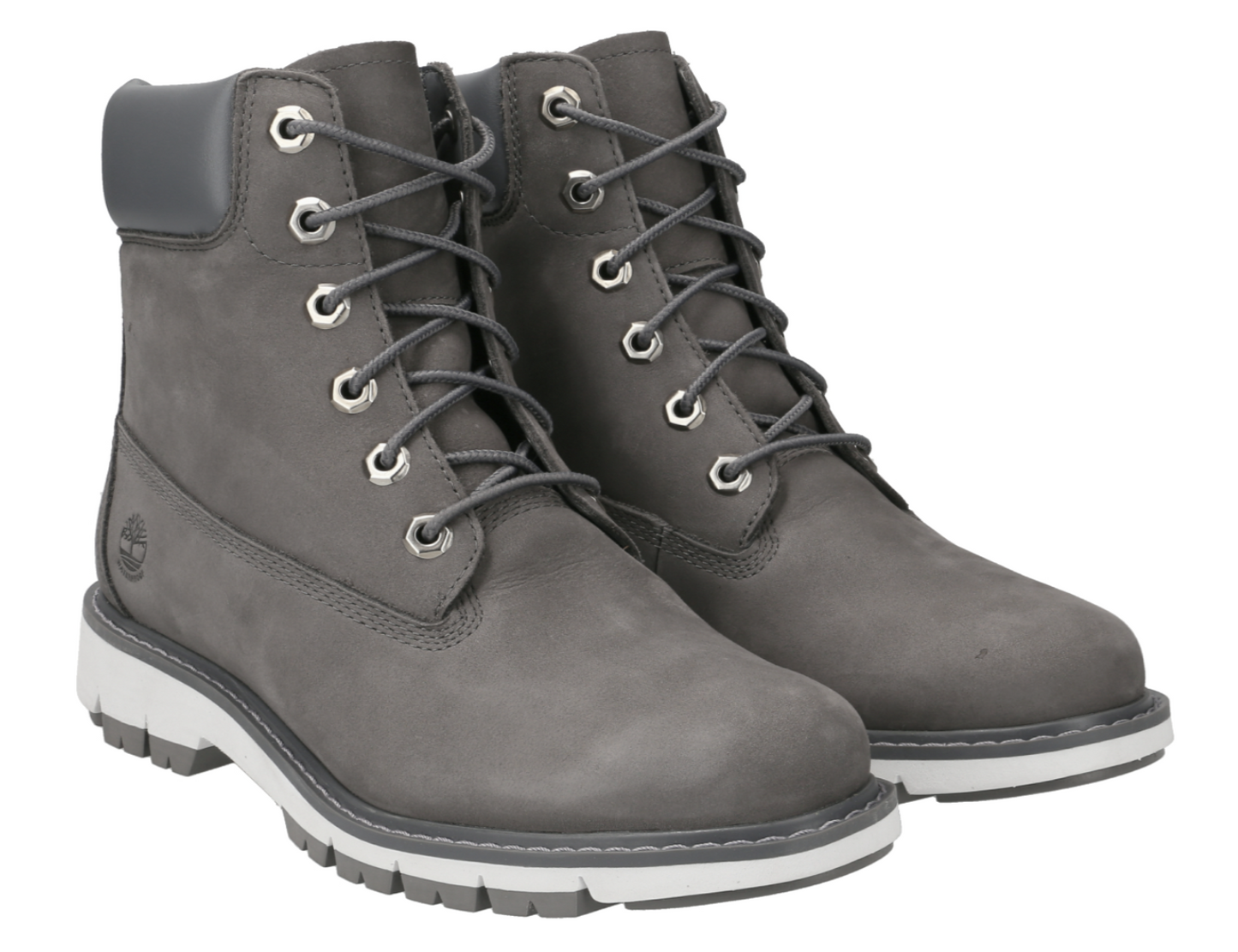 Timberland Womens Lucia Way 6 Inch Boot Leather Waterproof - Mid Grey Nubuck-1