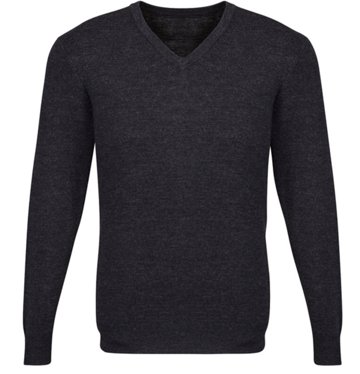 Mens Advatex Varesa Wool Pullover Jumper Cardigan V Neck - Charcoal-1