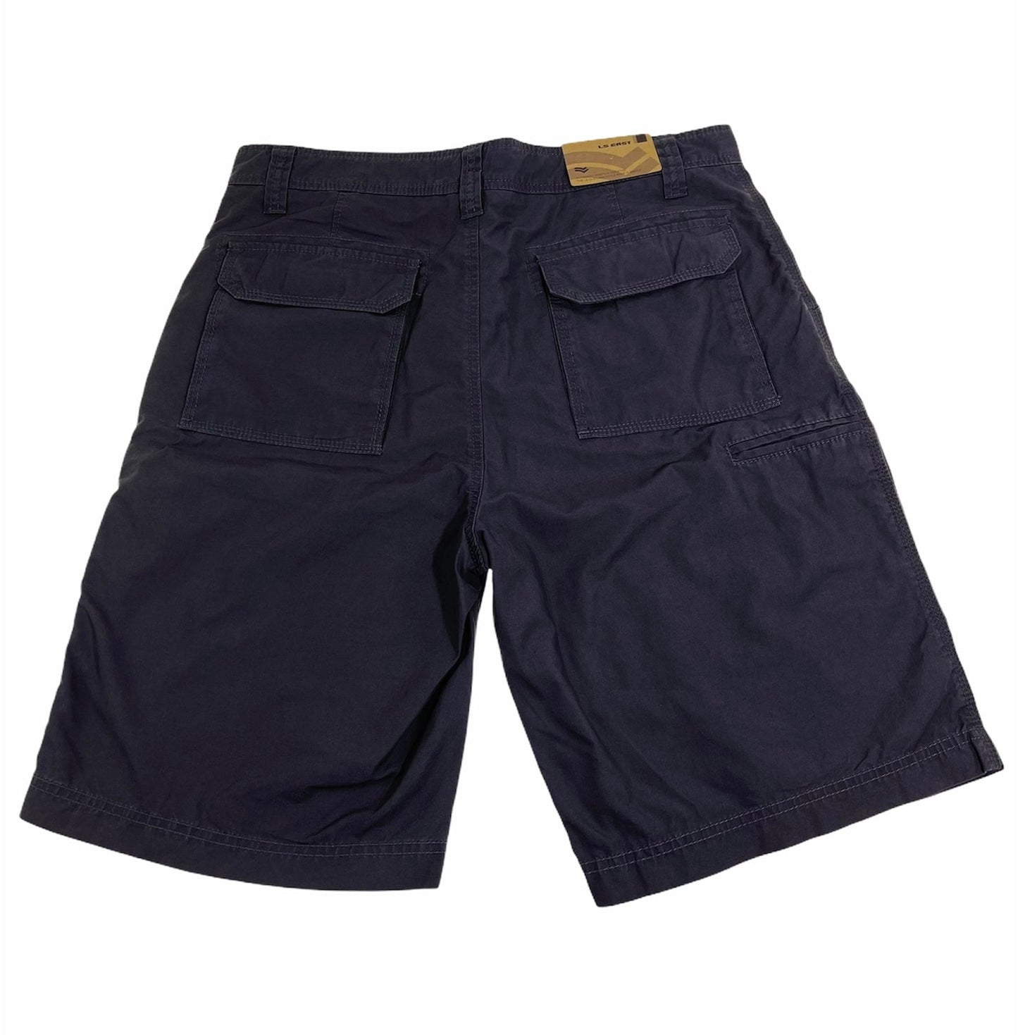 BR Mens 100% Cotton Casual Plain Walking Summer Shorts - Dark Grey-1