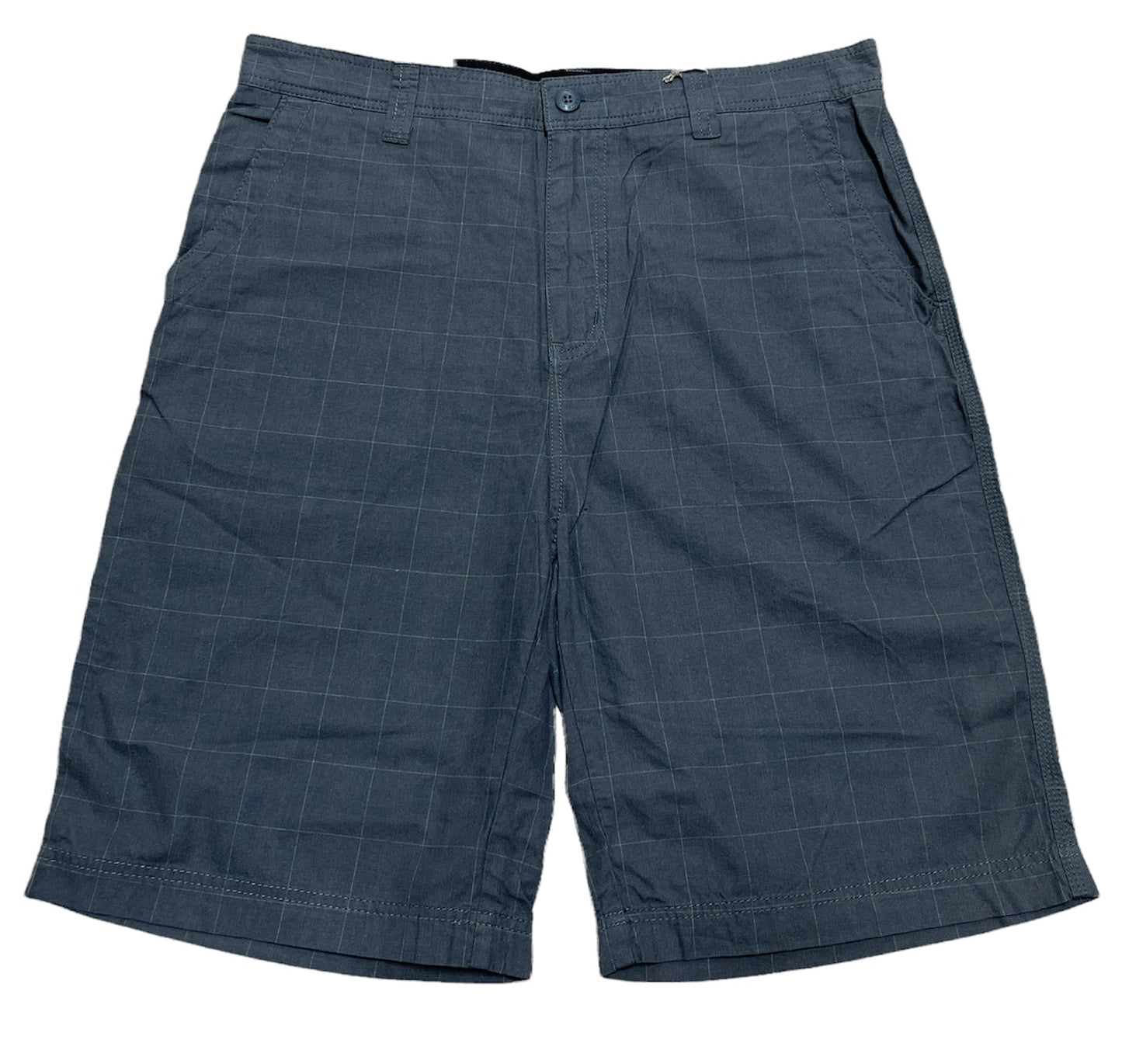 Mens 100% Cotton Summer Shorts - Check Grey-5
