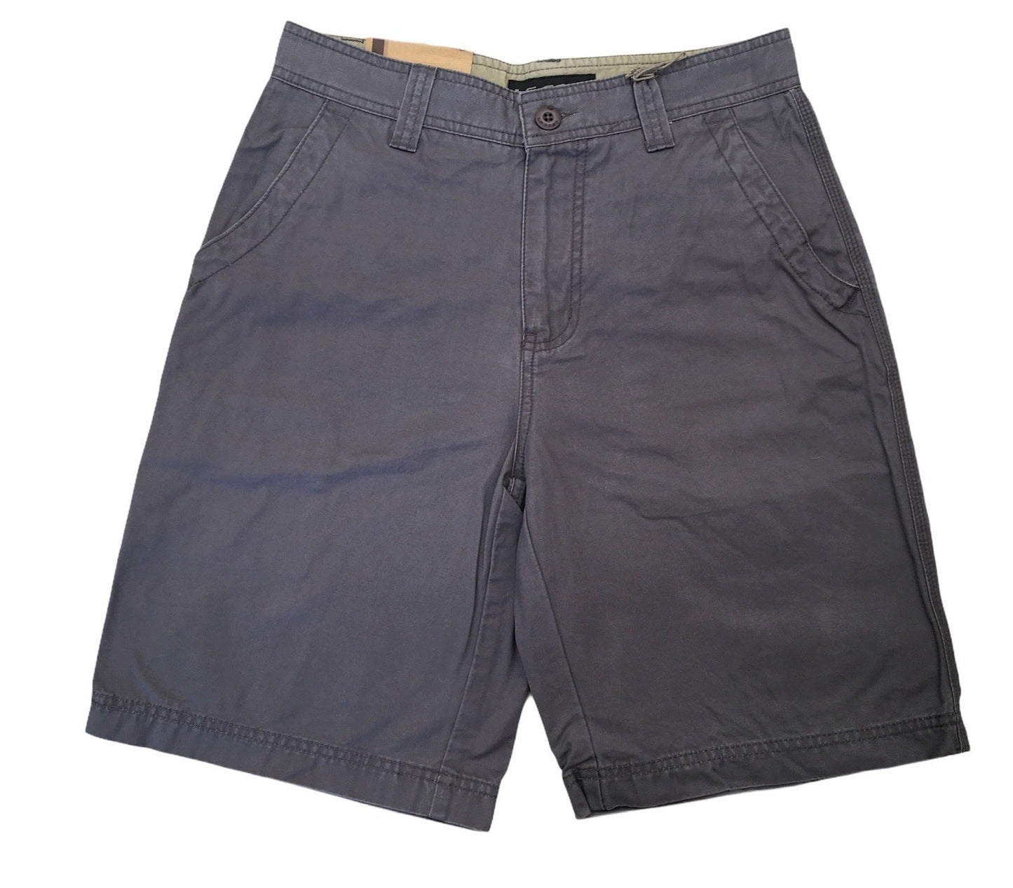 Mens 100% Cotton Drill Shorts Summer Casual Quality - Grey-0