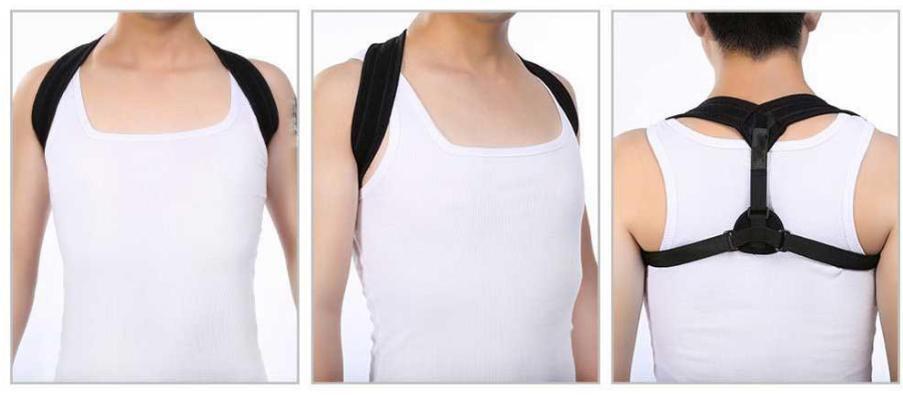 AXIGN Medical Posture Support Back Support Brace Corrector Strap Lumbar - Black-3