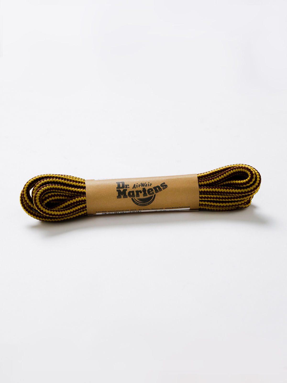 Dr. Martens 140cm Round Laces - Brown/Yellow (8-10 Eye Boots)-3