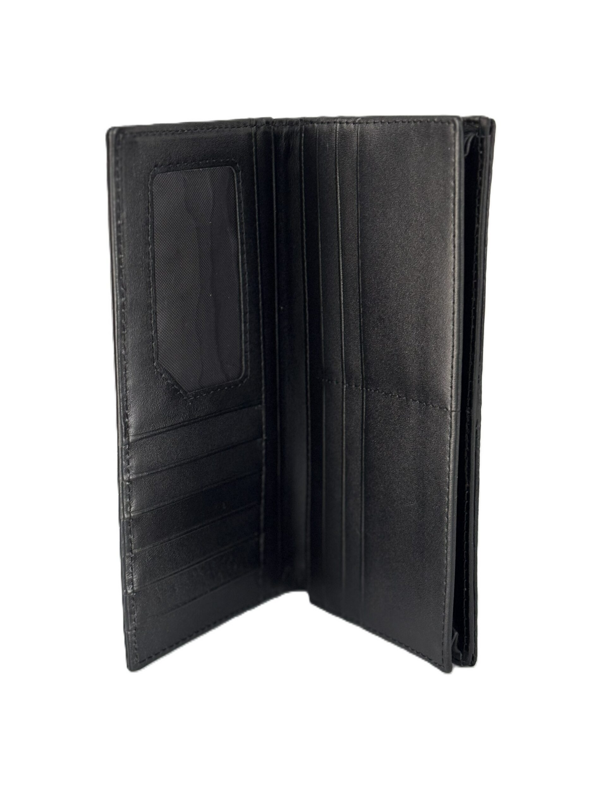 Womens Genuine Skin Crocodile Leather Wallet Purse in Black