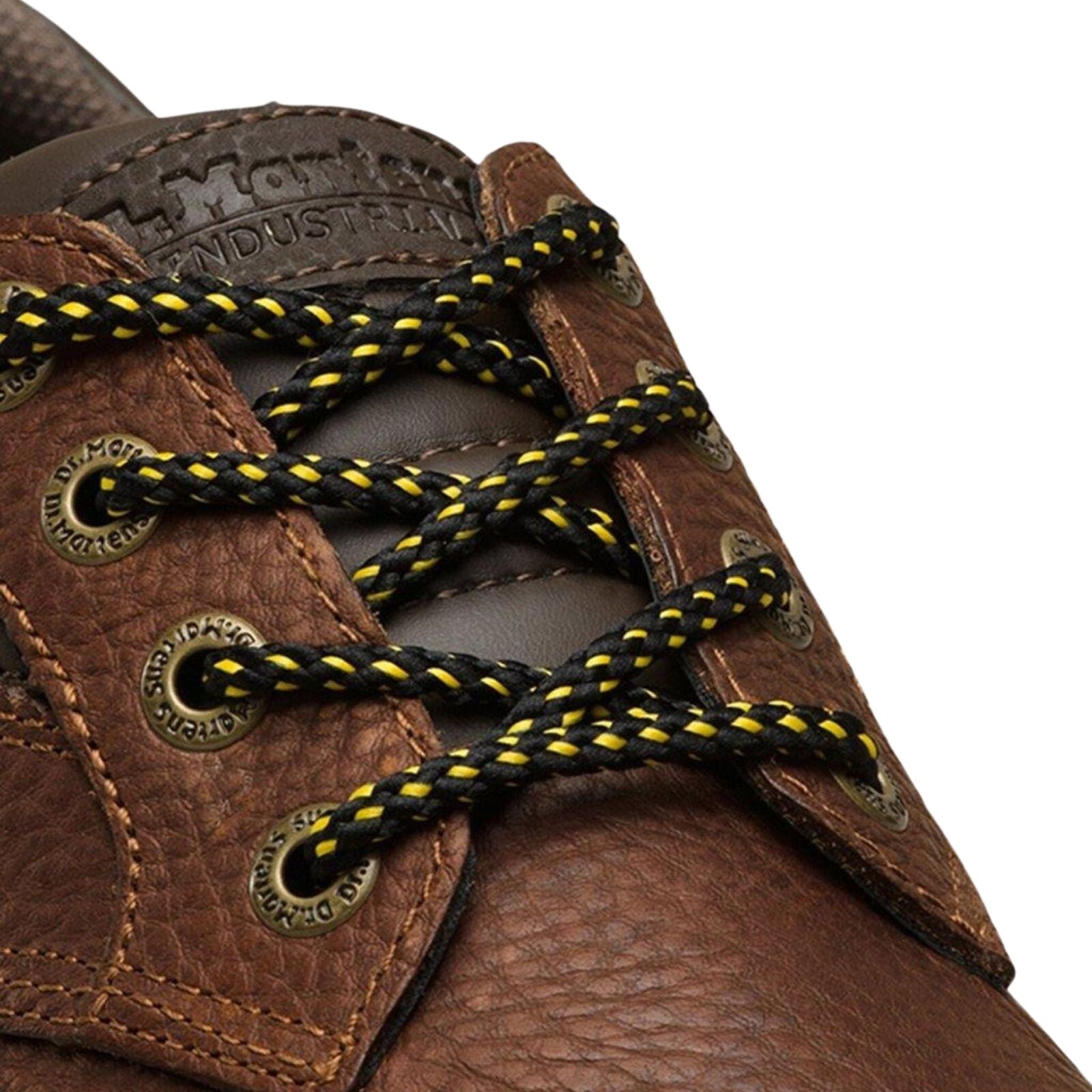 36" Flat Cotton Laces Fits 4-5 Eye Dr. Martens Shoes Durable Pair - Black Yellow-4