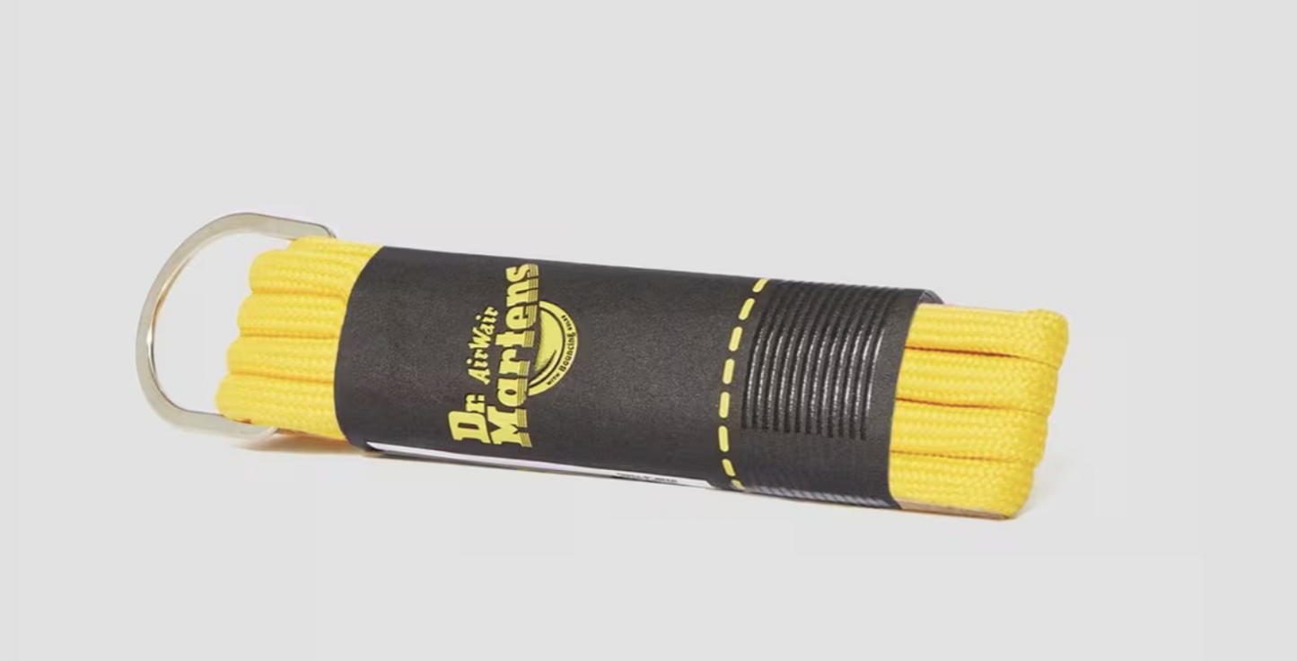 Dr. Martens 65cm Round Shoe Laces for 3 Eye Shoes in Yellow-1