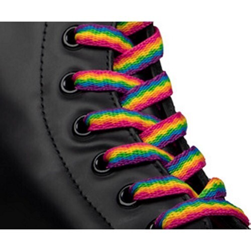 Dr. Martens Gay Rainbow Pride LGBT Shoe Flat Laces Suits 8-10 Eye Boots - 140cm-1