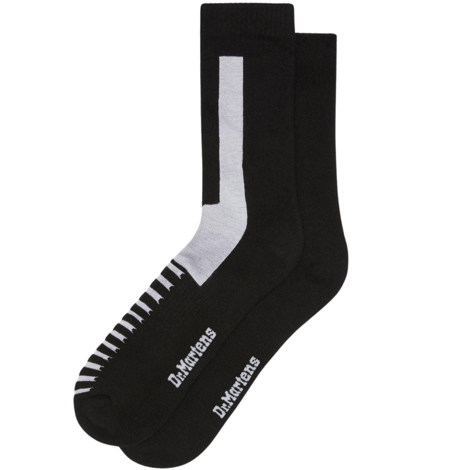 Dr. Martens Double Doc Boot Socks Black/White S/M M/L - Organic Cotton Blend-0