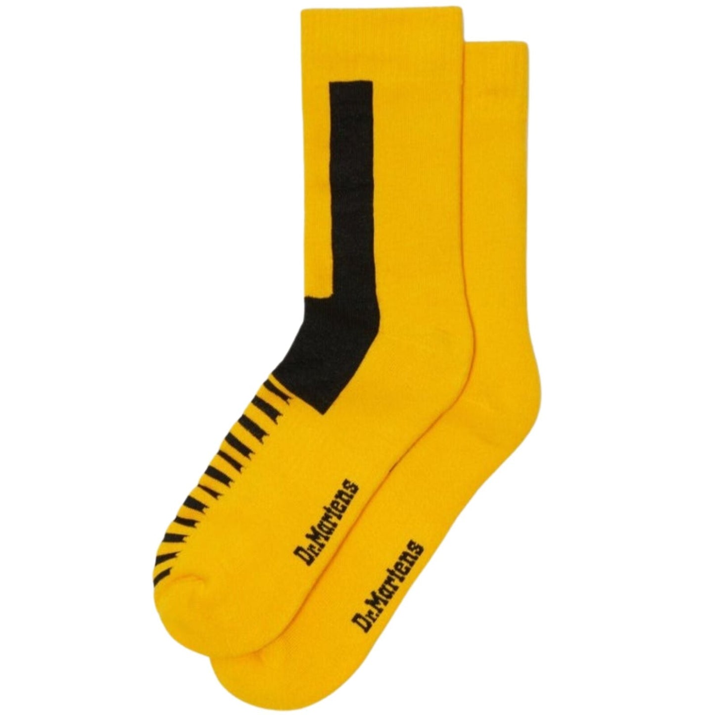 Dr. Martens Double Docs Socks in Black Yellow – Cotton Blend – S/M M/L – Cushioned – New-1