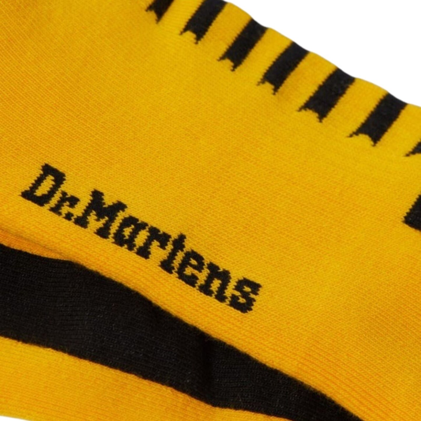 Dr. Martens Double Docs Socks in Black Yellow – Cotton Blend – S/M M/L – Cushioned – New-2