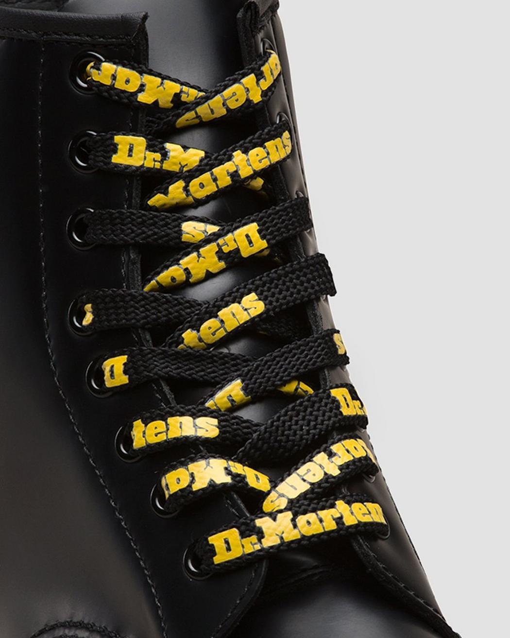 Dr. Martens 55" Shoe Laces Suits 8-10 Eye Boots Doc Martins - 140cm Black/Yellow-0