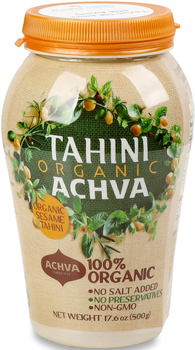 Achva 500g 100% Organic Ground Sesame Seeds Tahini Paste All Natural Dip Spread
