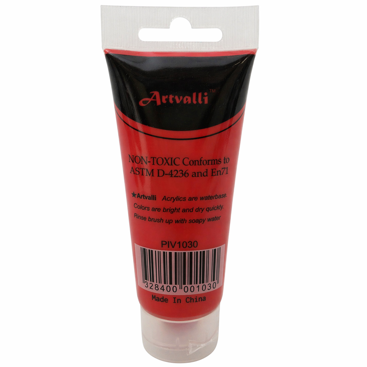 Acrylic Paint 75ml Tube Water Based Non Toxic Artist Craft - Brilliant Red