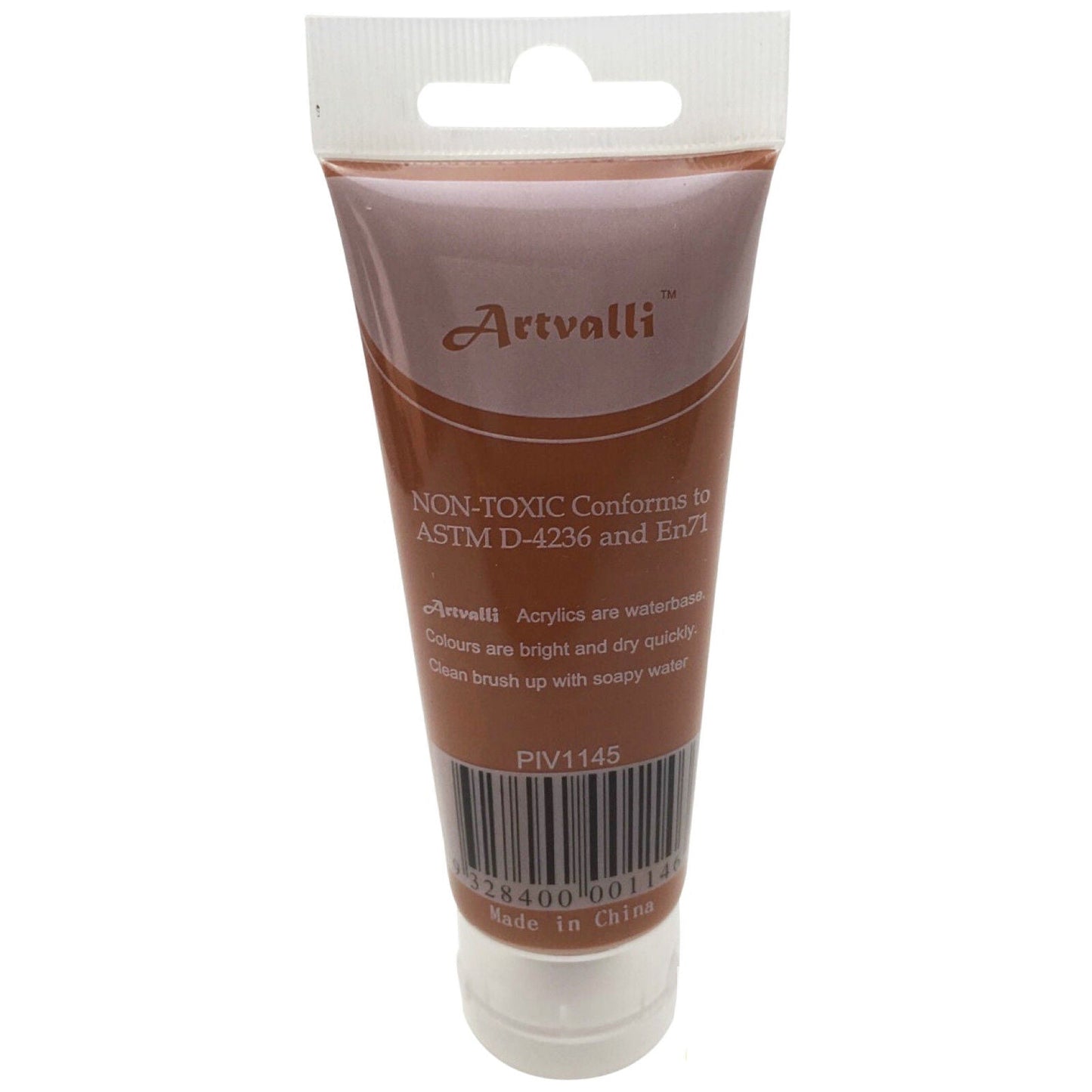 Acrylic Paint 75ml Tube Water Based Non Toxic Artist Craft - Burnt Sienna
