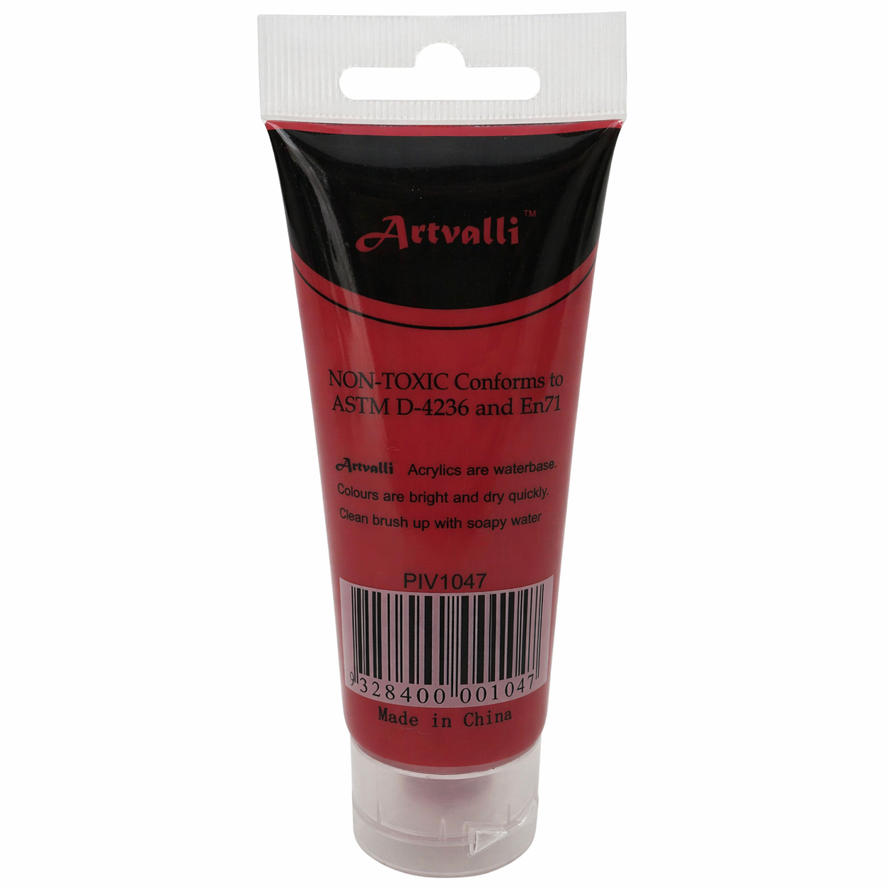 Acrylic Paint 75ml Tube Water Based Non Toxic Artist Craft - Carmine Red