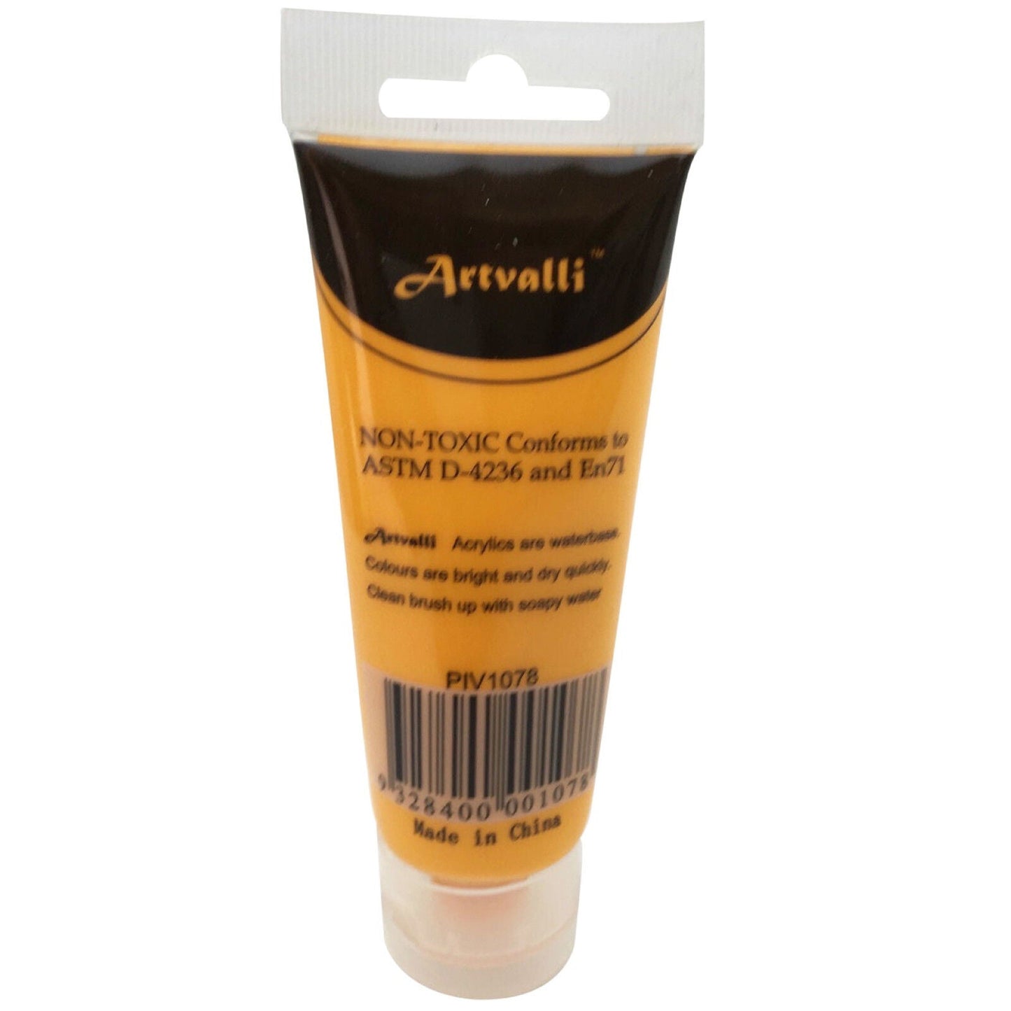 Acrylic Paint 75ml Tube Water Based Non Toxic Artist Craft - Medium Yellow