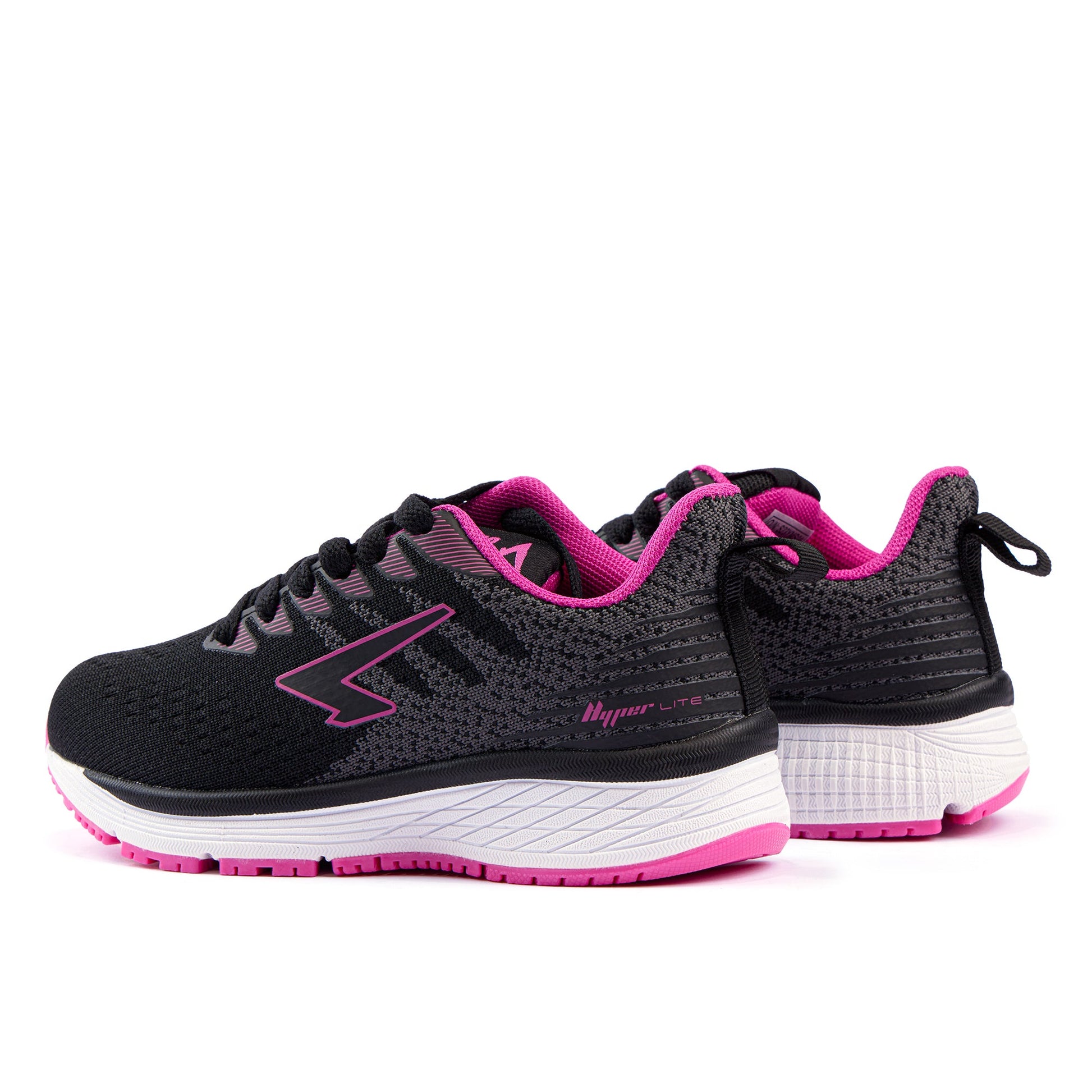 Acute Girls Lace Up Runner Black/Fuchsia-3