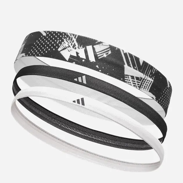 3pcs Adidas Sports Headband Hair Bands Gym Training Fitness Yoga in White/Black-1