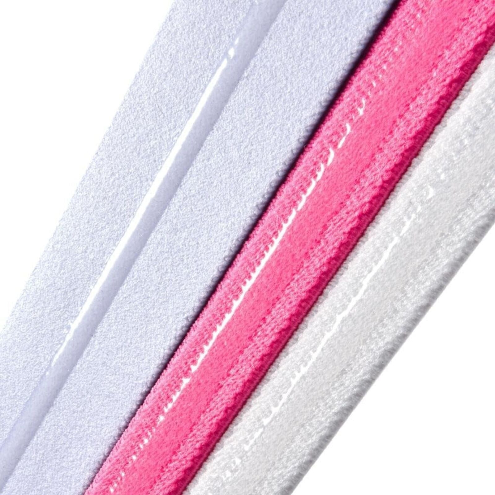Adidas 3pk Hairbands Non-Slip Headbands Elastic One Size Washable in Graphic Black Pink White-4