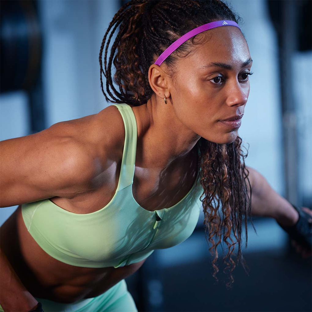 Adidas 6pk Hairbands Headbands Non-Slip Silicone in Black White Red Purple Yellow Blue-2