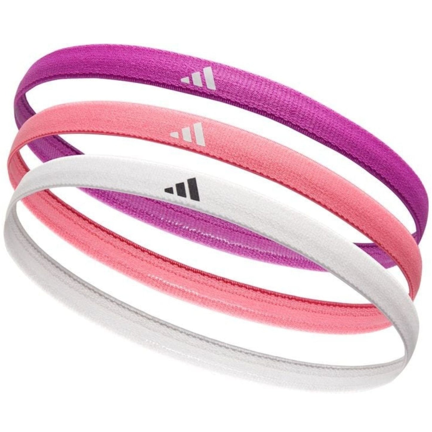 Adidas 3-Piece Set Hairbands Headbands Non-Slip Silicone in Multi-1