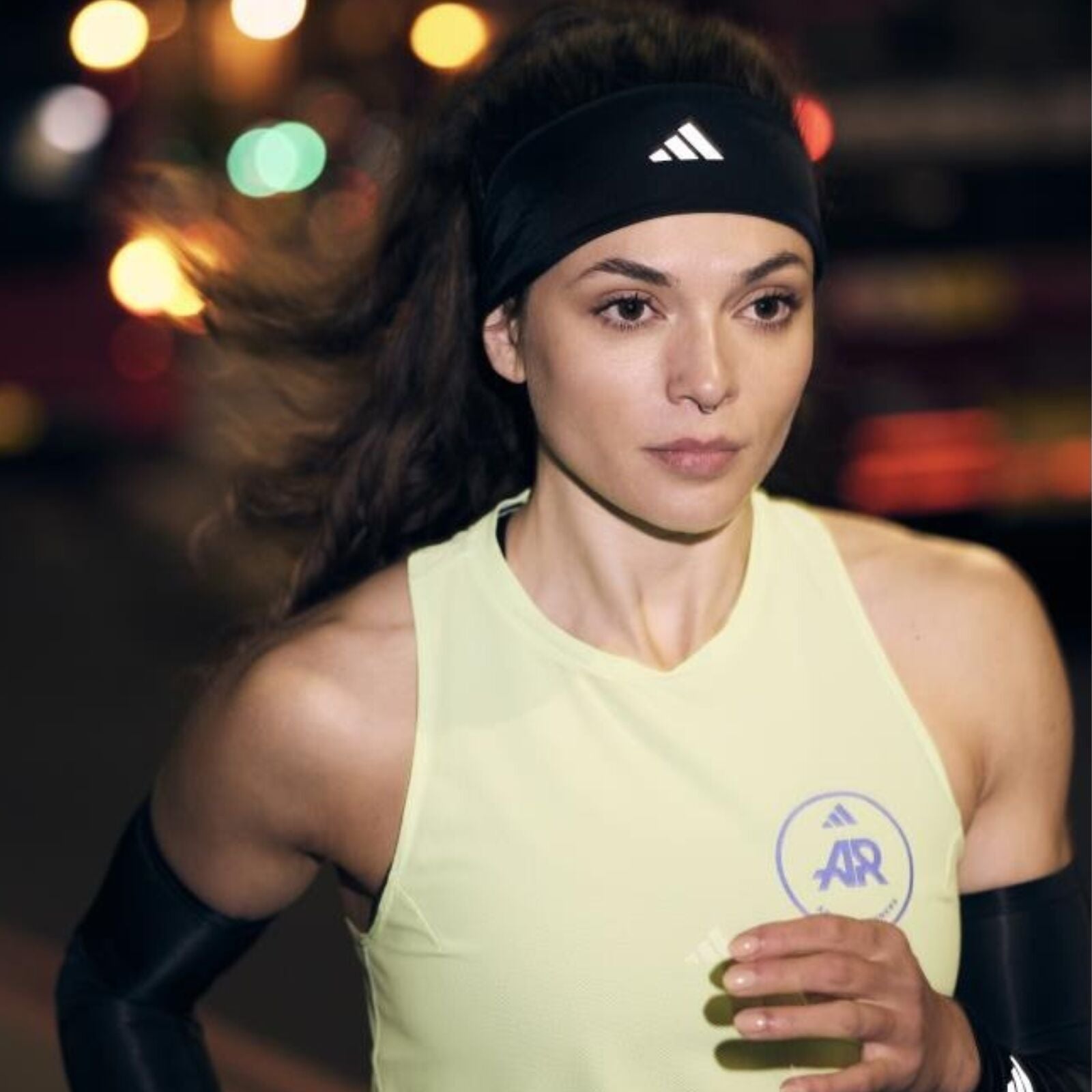 Adidas Sports Headband Haorband Wide Fit Aeroready Moisture-Wicking Reflective in Black-4