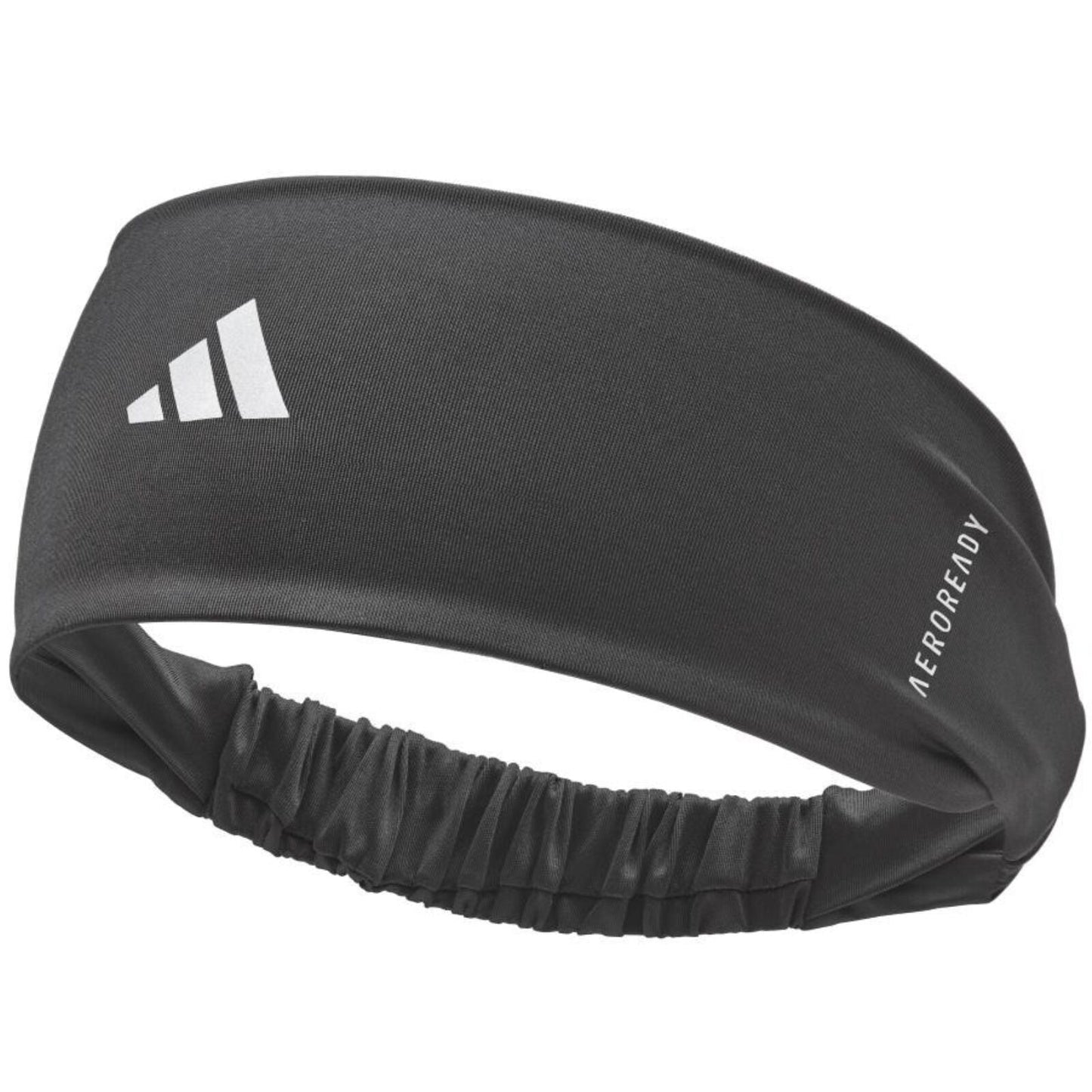 Adidas Sports Headband Haorband Wide Fit Aeroready Moisture-Wicking Reflective in Black-1