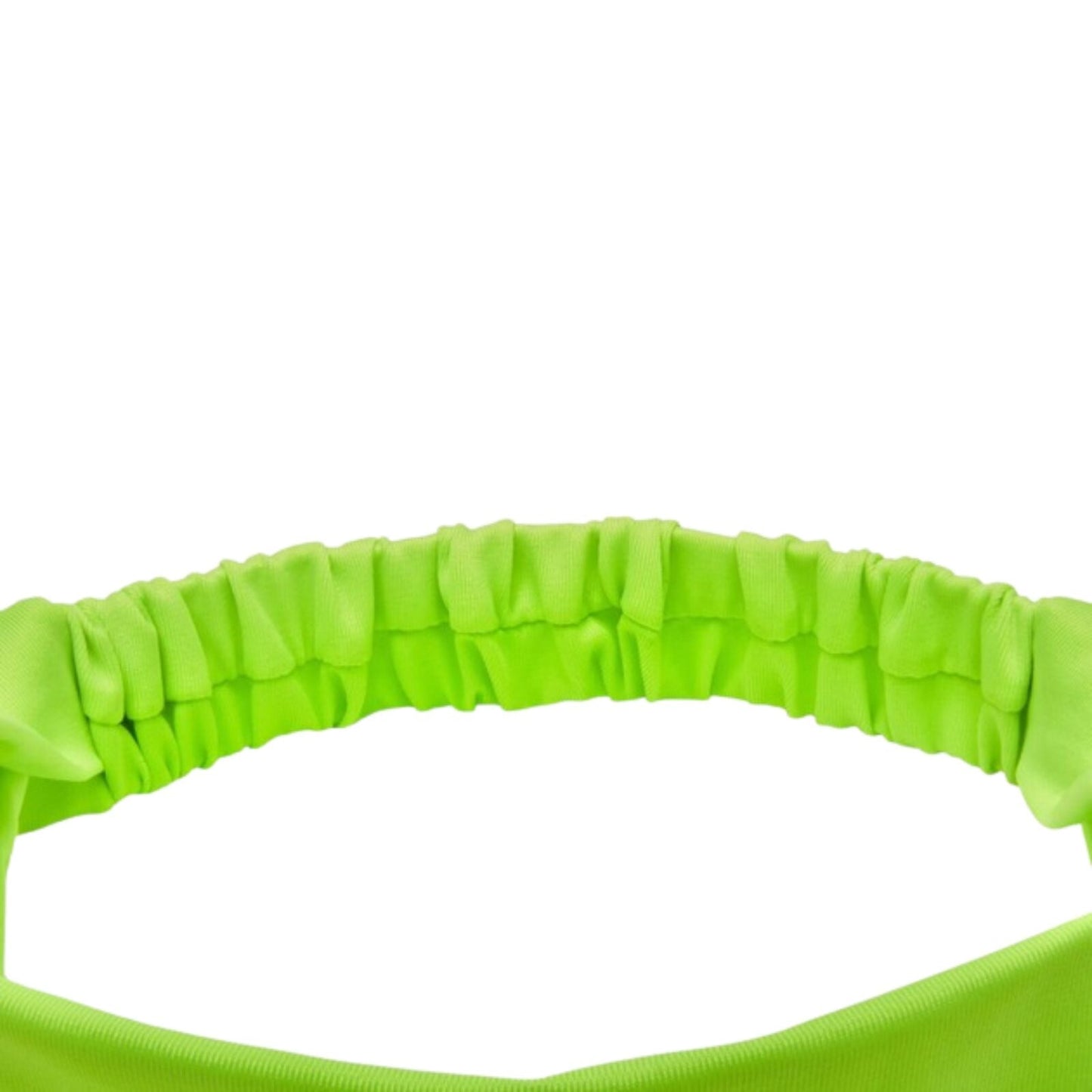 Adidas Sports Hairband Headband Wide Fit Aeroready Reflective Logo One Size in Lucid Lemon-4