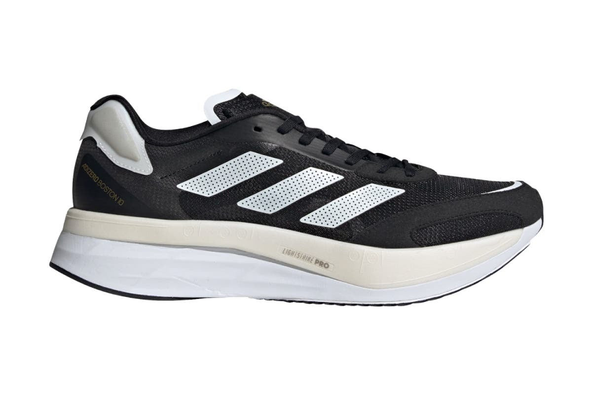 Adidas Mens Adizero Boston 10 Shoes Runners Running - Black/White/Gold-0