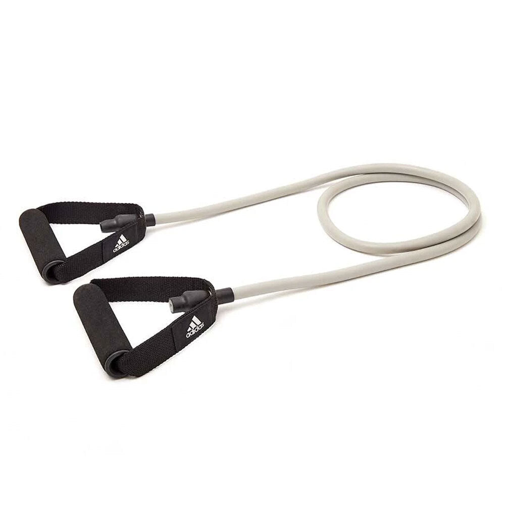 Adidas Resistance Tube Level 2 Band Elastic Yoga Fitness Gym Strap - Grey/Black-1