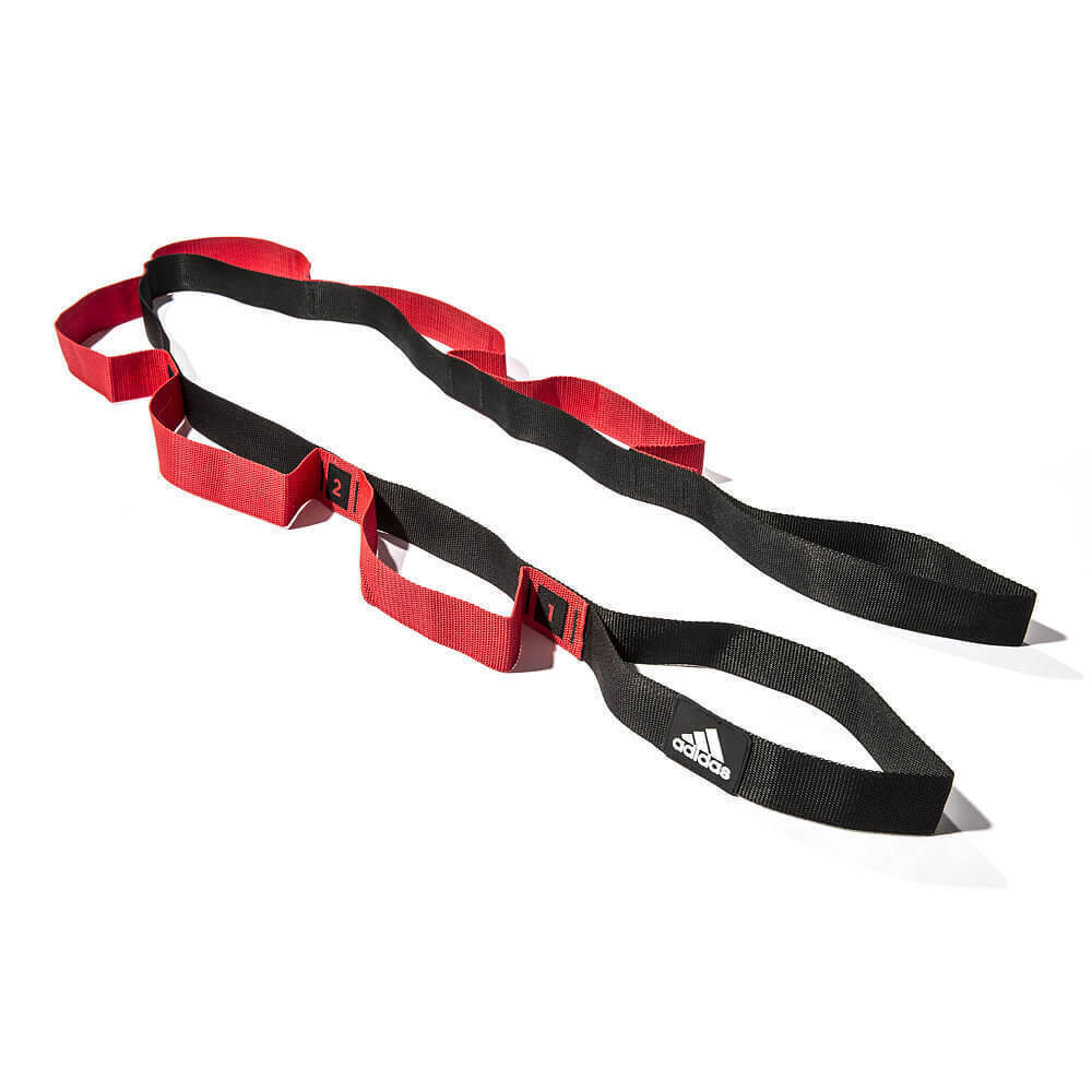Adidas Stretch Assist Band Looped Warm Up Warmup Pre-Workout - Red/Black-2