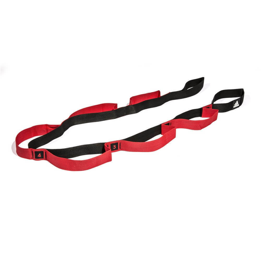 Adidas Stretch Assist Band Looped Warm Up Warmup Pre-Workout - Red/Black-3