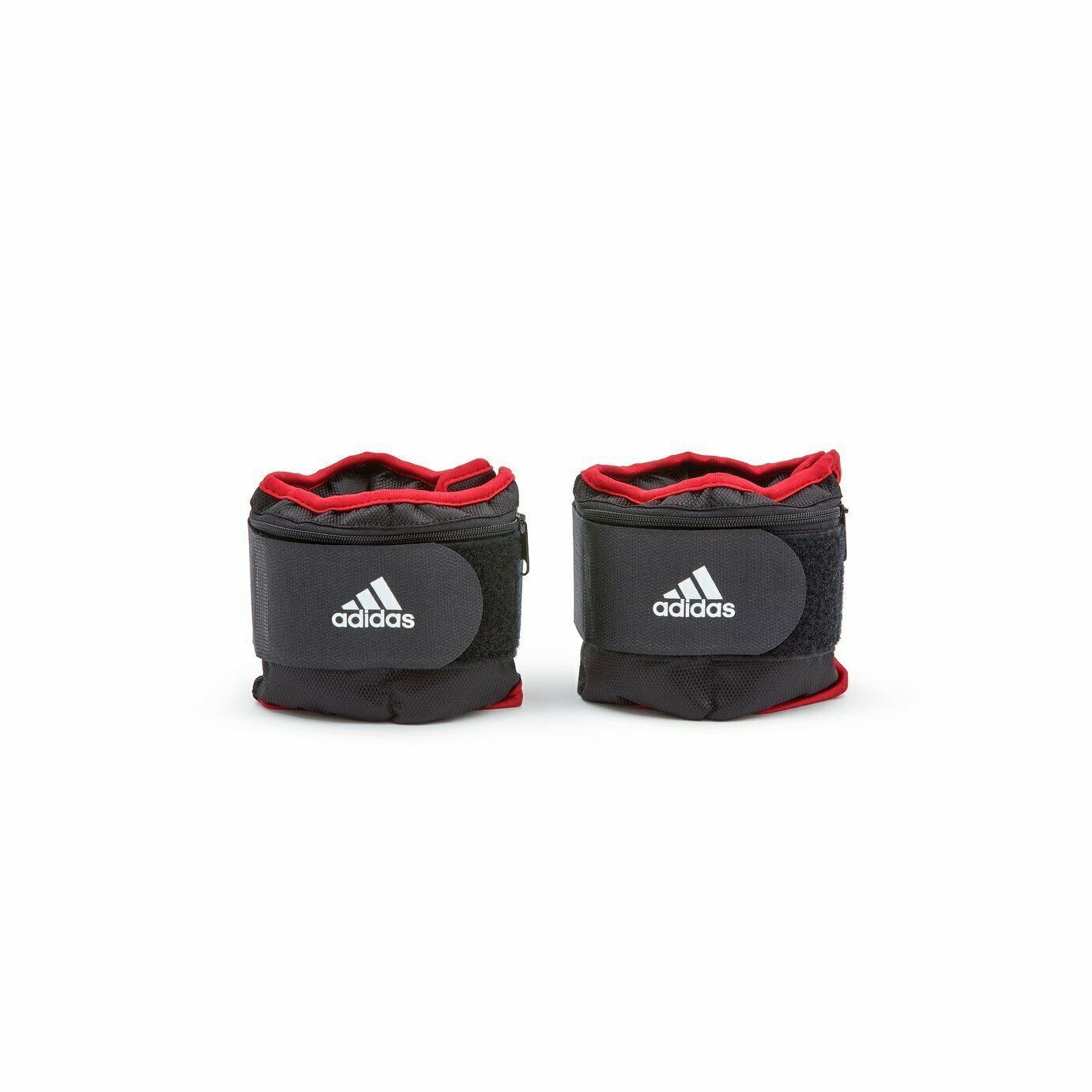 Adidas Adidas Adjustable Ankle Weights (2 x 1kg) Gym Training Workout - Black/Red-0