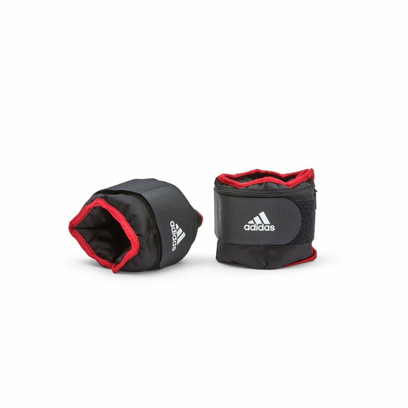 Adidas Adidas Adjustable Ankle Weights (2 x 1kg) Gym Training Workout - Black/Red-2