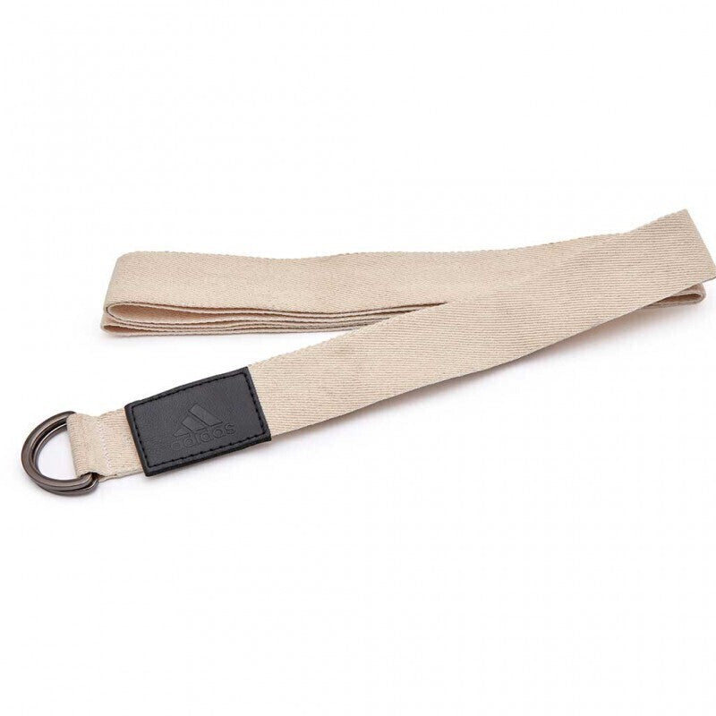 Adidas Premium Yoga Strap 2.5m Long Adjustable Belt Pilates Stretching Poses - Beige-1
