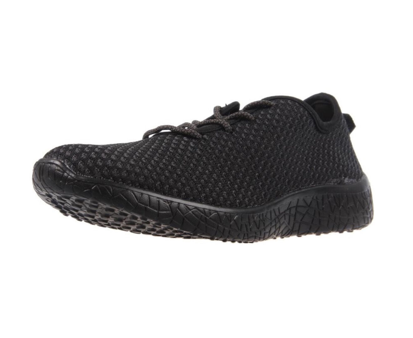 AEROSPORT Impress Womens Memory Foam Runners Sneakers Gym Knit Mesh - Black