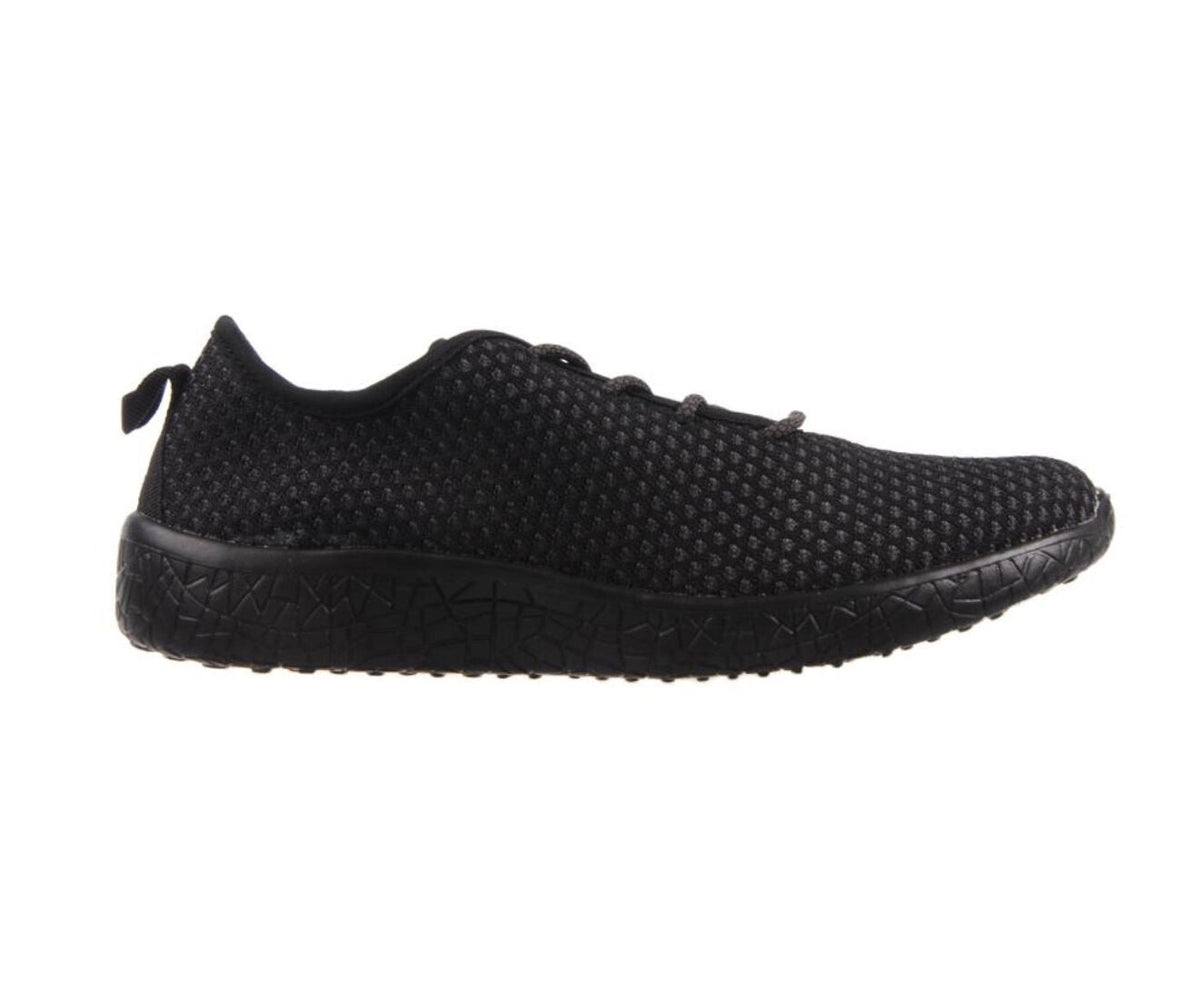 AEROSPORT Impress Womens Memory Foam Runners Sneakers Gym Knit Mesh - Black