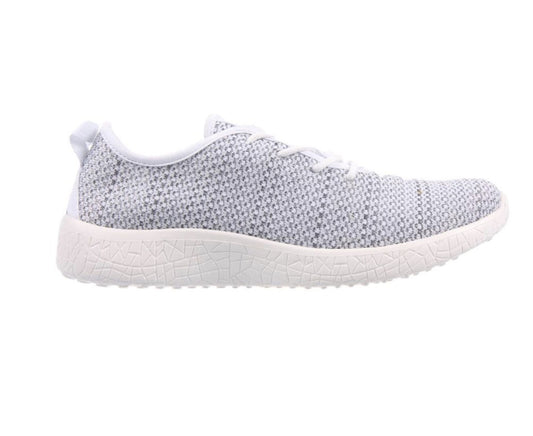 AEROSPORT Impress Womens Memory Foam Runners Sneakers Gym Knit Mesh - White/Grey